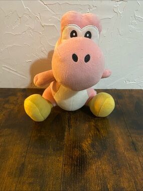 Nintendo Super Mario Pink Yoshi Plush Stuffed Animal  8"